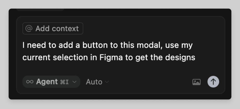 MCP client with selection-based prompt